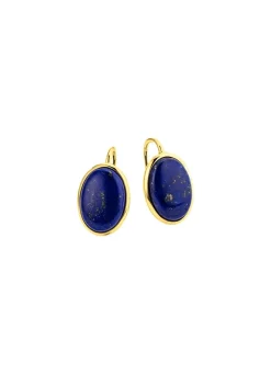 Damen BADER Vergoldete Ohrringe mit Lapislazuli