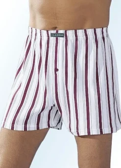 Herren BADER Viererpack Boxershorts, bunt gestreift