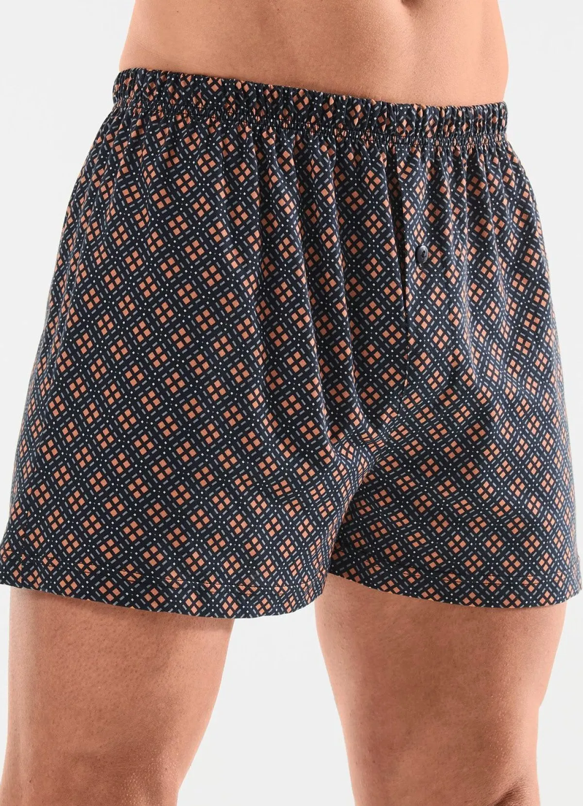 Herren BADER Viererpack Boxershorts mit knöpfbarem Eingriff