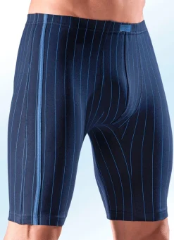 Herren BADER Viererpack Longpants, gestreift