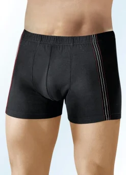 Herren BADER Viererpack Pants, uni mit seitlichen Kontrasten