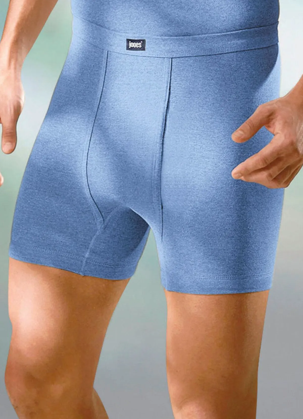 Herren BADER Viererpack Unterhosen aus Feinripp mit Eingriff