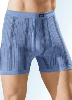 Herren BADER Viererpack Unterhosen aus Feinripp mit Eingriff