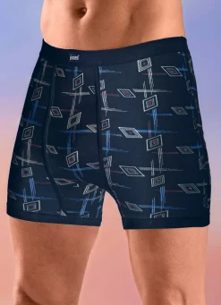 Herren BADER Viererpack Unterhosen mit Alloverdessin