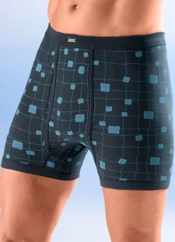 Herren BADER Viererpack Unterhosen mit Alloverdessin