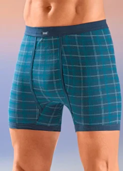 Herren BADER Viererpack Unterhosen mit Karodessin