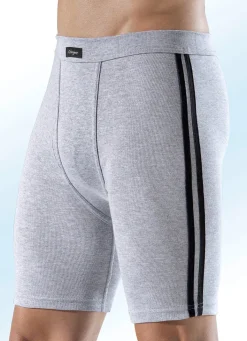 Herren GLEYMOR Viererpack Unterhosen mit seitlichen Kontraststreifen, knielang