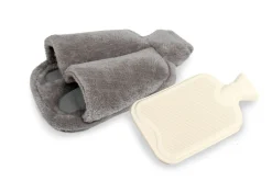 BADER Vital Comfort Fuß-Wärmflasche mit sanftem Fleece-Bezug