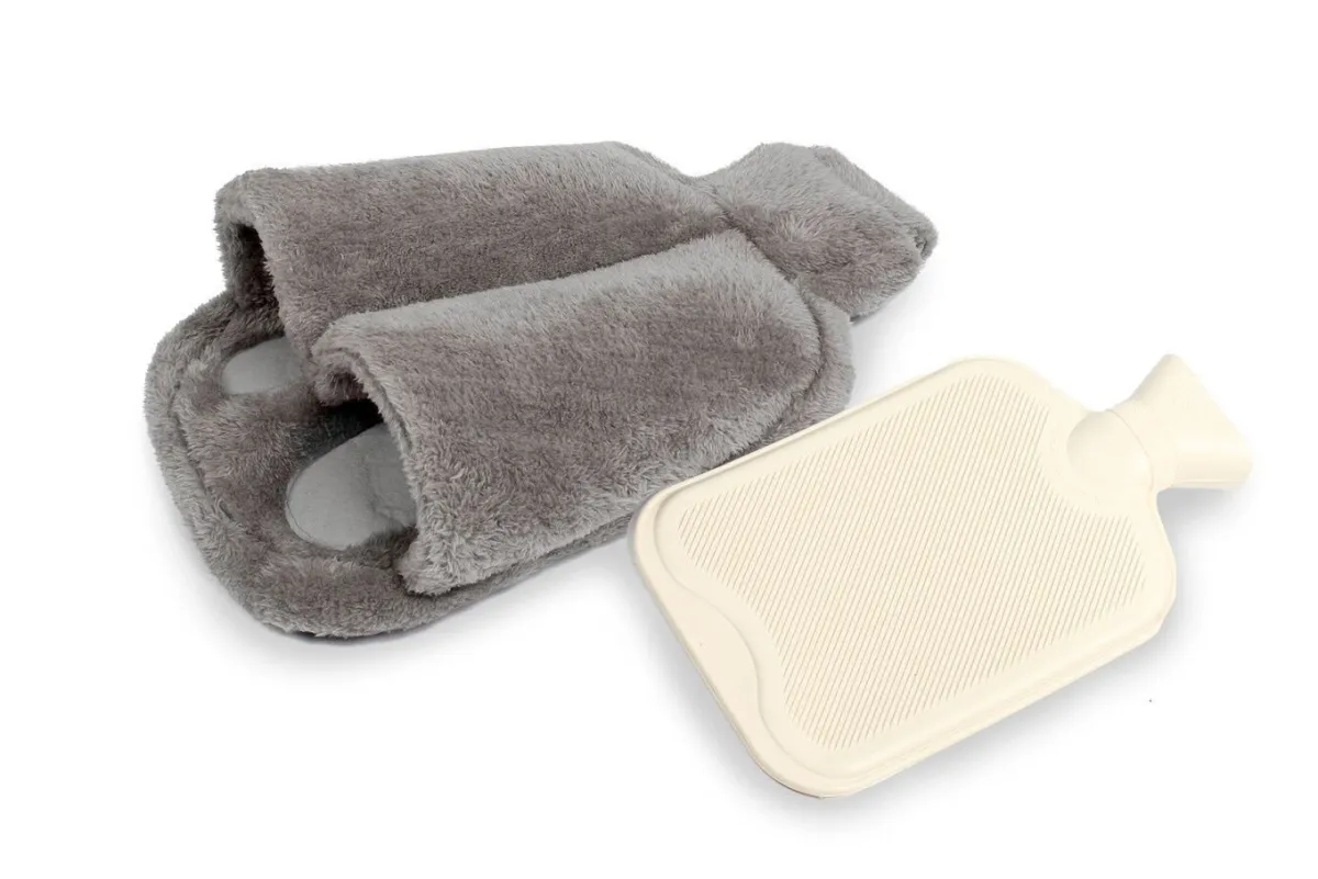 BADER Vital Comfort Fuß-Wärmflasche mit sanftem Fleece-Bezug