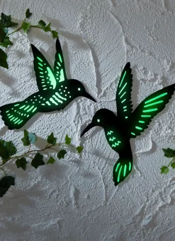 BADER Wanddeko "Kolibri" 2er-Set nachtleuchtend