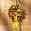 BADER Wandkranz mit bunten Blättern, Beeren und Kürbissen