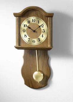 BADER Wanduhr aus Holz mit Funkuhrwerk