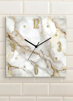 BADER Wanduhr in Marmor-Optik