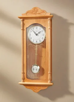 BADER Wanduhr mit Regulatorgehäuse aus Holz