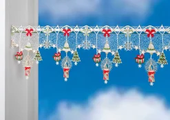 PLAUENER SPITZE Weihnachtliche Stangendekoration aus echter