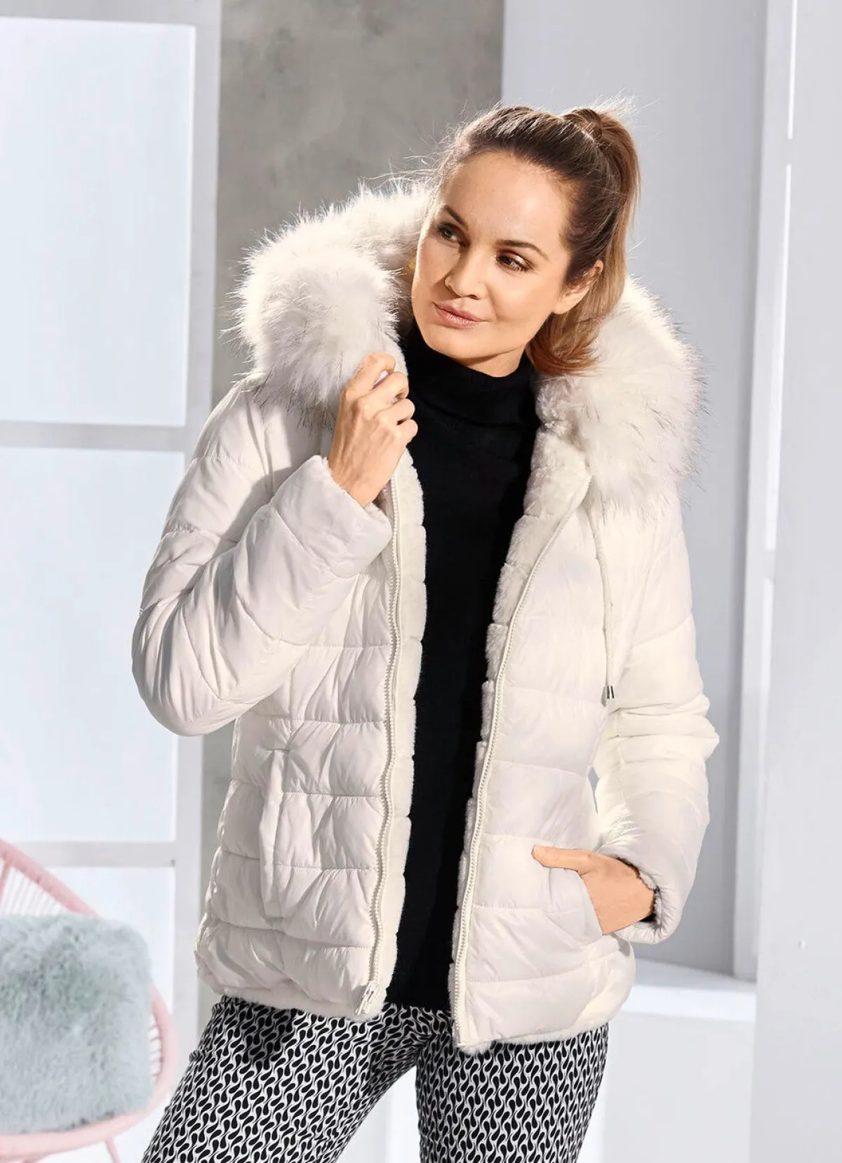 Damen BADER Wendejacke mit fester Kapuze