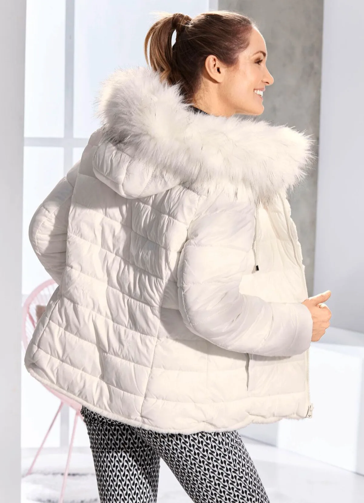 Damen BADER Wendejacke mit fester Kapuze