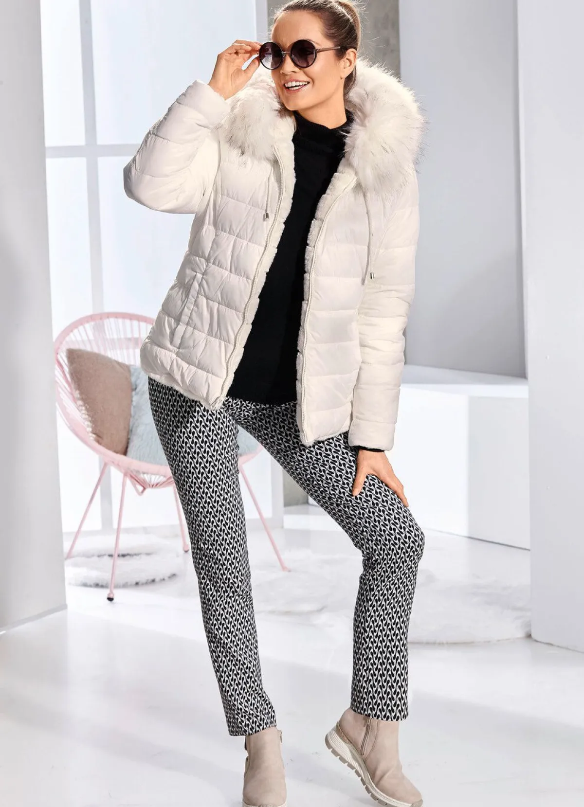 Damen BADER Wendejacke mit fester Kapuze