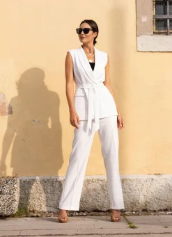 Damen laurakent Weste mit Gürtel