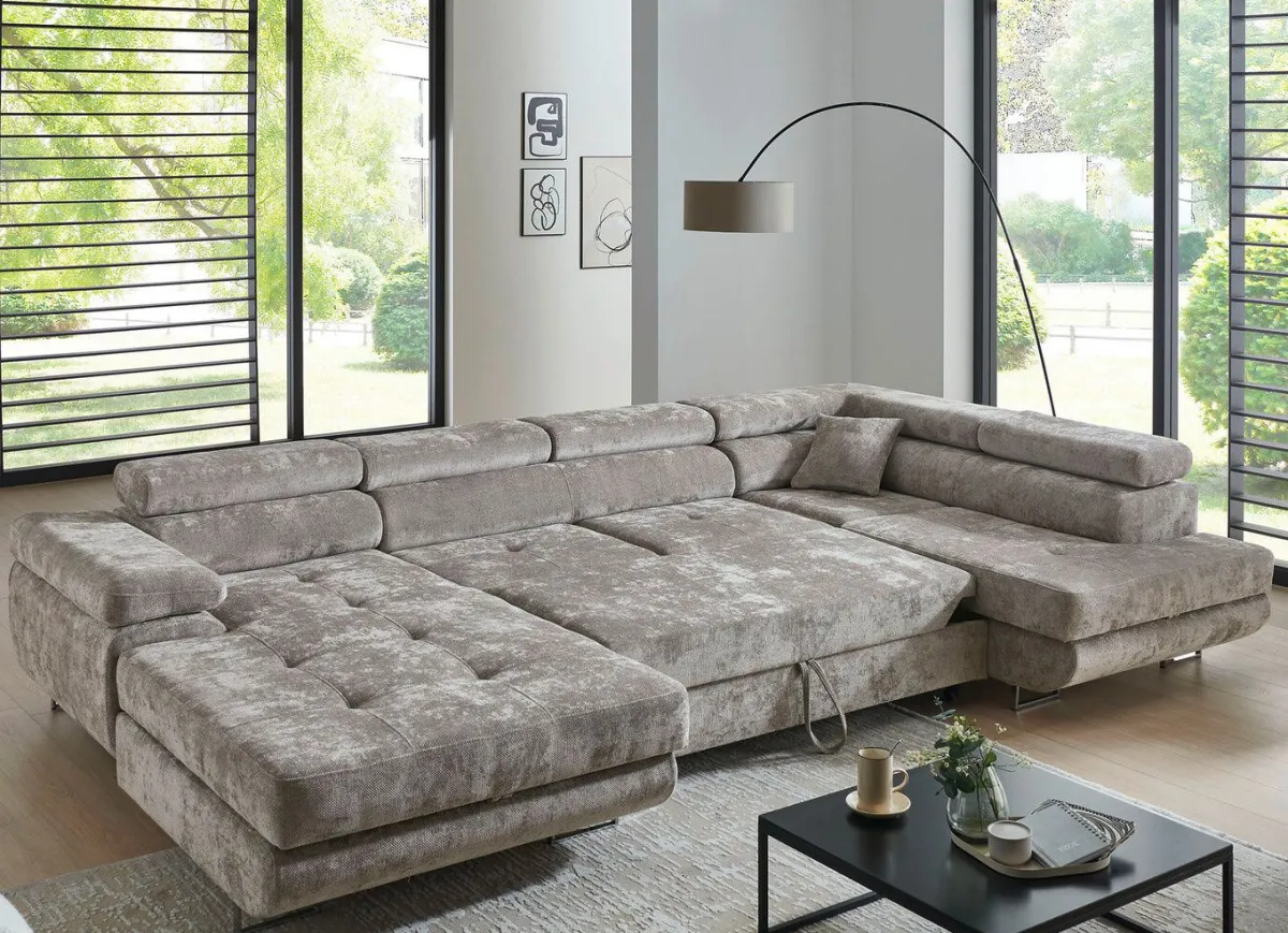 BADER Wohnlandschaft mit Bettfunktion und Bettkasten