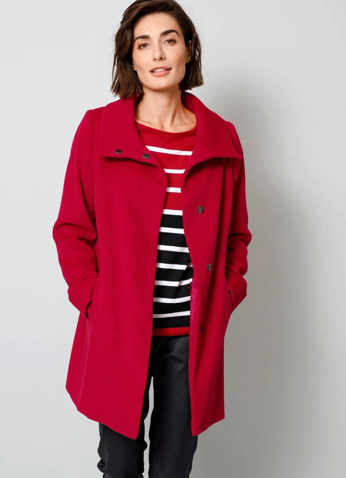 Damen BADER Wolljacke mit verdeckter Druckerleiste