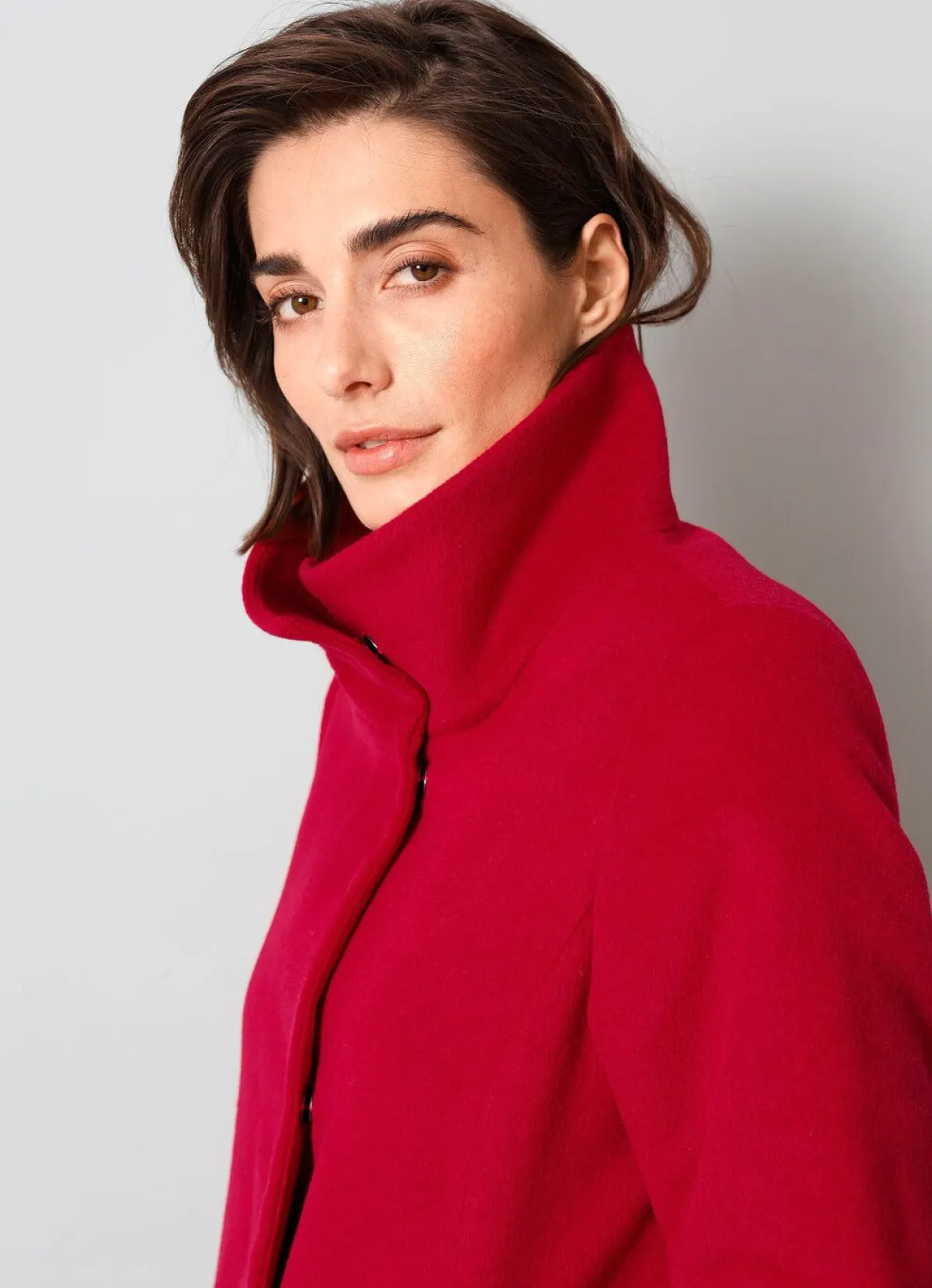 Damen BADER Wolljacke mit verdeckter Druckerleiste