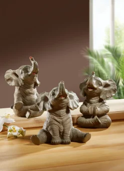 BADER Yoga-Elefanten im 3er-Set