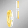 Damen BADER Zeitlose Creolen in Bicolor mit Brillanten