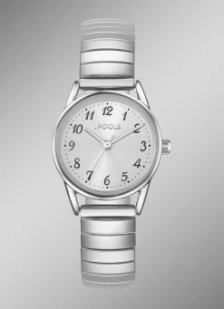 Damen BADER Zeitlose Quartz-Damenuhr Pools 1988 mit Zugband