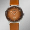 Herren ZEPPELIN -Quartz-Herrenuhr mit Edelstahlgehäuse und Lederband