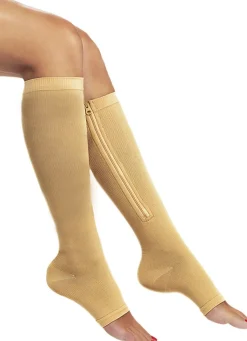 MEDIA SHOP Zip Sox Kompressionsstrümpfe mit Reißverschluss