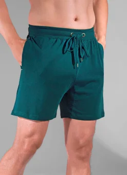Herren BADER Zweierpack Schlaf- und Freizeithosen kurz mit Durchzugsband