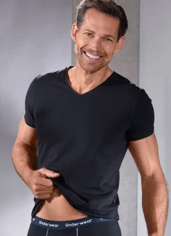 Herren brio Zweierpack Shirts mit V-Ausschnitt