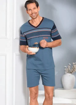 Herren BADER Zweierpack Shortys mit V-Ausschnitt und platziertem Druck